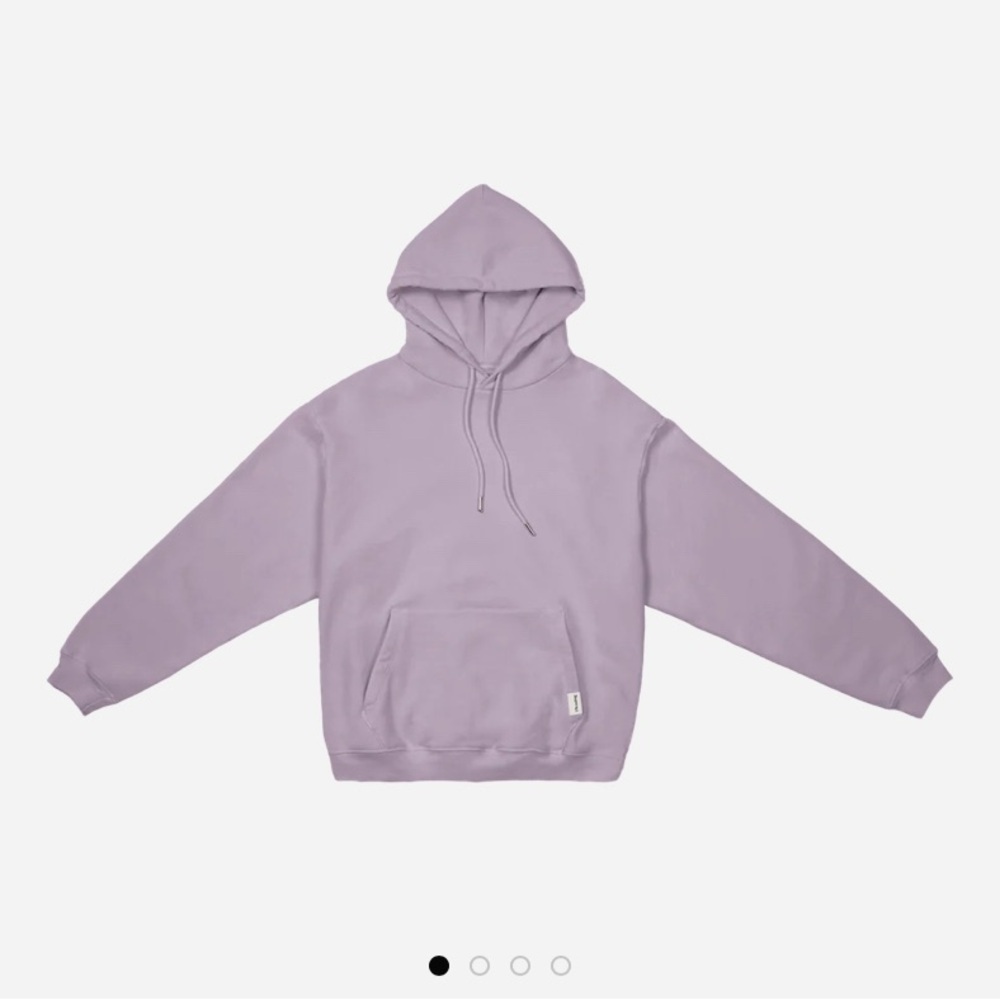 Pleasing The Heavyweight Drawstring Hoodie in Lavender size L